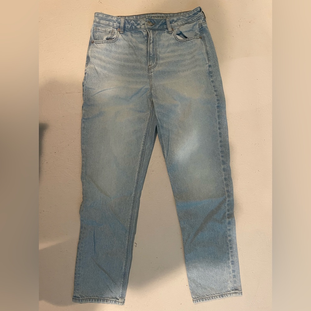 American Eagle Blue Straight Jeans Vintage-Inspired